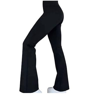 Crne ženske helanke sa zvonastim nogavicama - Kroj: visoki struk na lalafo.rs — 1 Crne ženske helanke sa zvonastim nogavicama - Kroj: visoki struk — 1