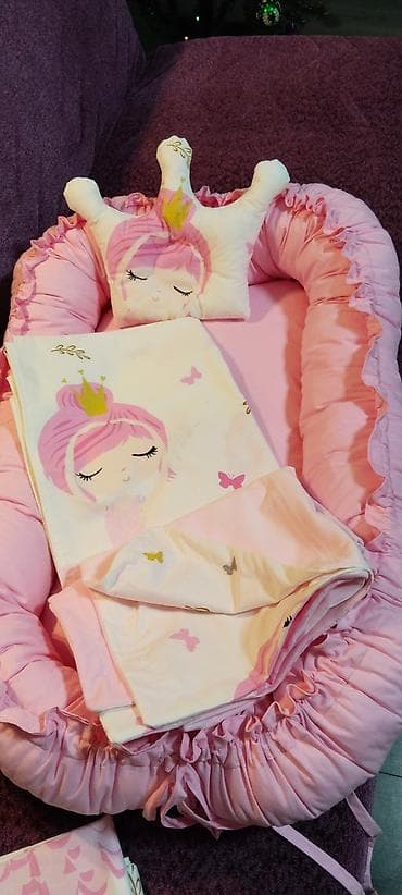 Roze gnezdo za bebe, idealno za novorođenče. U kompletu dolazi jastuk na lalafo.rs — 4 Roze gnezdo za bebe, idealno za novorođenče. U kompletu dolazi jastuk — 4