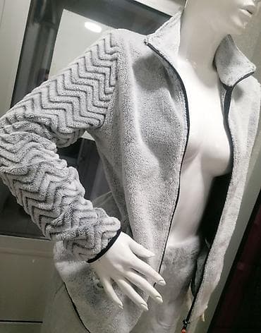 Ženski plišani komplet trenerke – jakna i pantalone, sivi. - na lalafo.rs — 5 Ženski plišani komplet trenerke – jakna i pantalone, sivi. - — 5