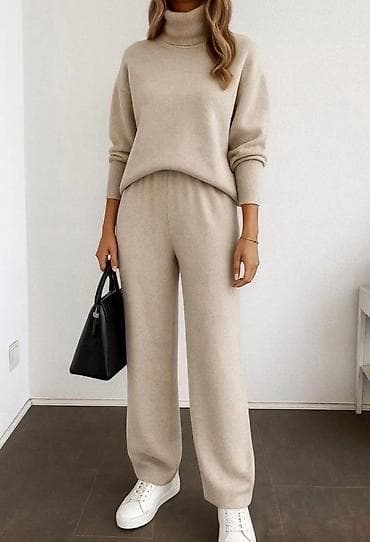 pantalone gina benotti: Dvodijelni ženski komplet od pletenog materijala – rolka i široke na lalafo.rs — 4 pantalone gina benotti: Dvodijelni ženski komplet od pletenog materijala – rolka i široke — 4