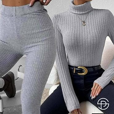 Ženski rebrasti komplet – rolka i helanke - Dvodijelni set od mekane na lalafo.rs — 7 Ženski rebrasti komplet – rolka i helanke - Dvodijelni set od mekane — 7