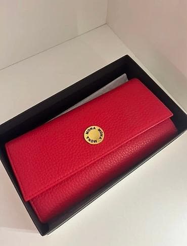 Mona kožni ženski novčanik – crveni - Materijal: prirodna, zrnasto at lalafo.rs — 2 Mona kožni ženski novčanik – crveni - Materijal: prirodna, zrnasto — 2