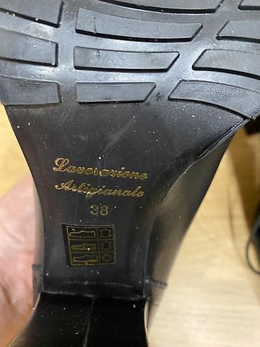 Ženske kožne čizme sa pertlama i blok petom. - Materijal: prirodna na lalafo.rs — 9 Ženske kožne čizme sa pertlama i blok petom. - Materijal: prirodna — 9