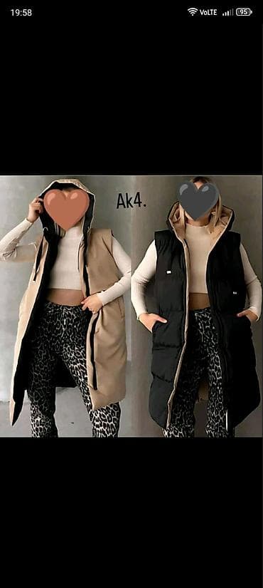 Prsluk sa dva lica – dug model sa kapuljačom - Dvostrani: jedna na lalafo.rs — 2 Prsluk sa dva lica – dug model sa kapuljačom - Dvostrani: jedna — 2