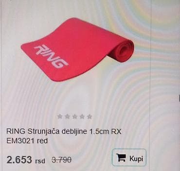 RING strunjača RX EM3021, debljina 1,5 cm – crvena. Nekoriscena, cena na lalafo.rs RING strunjača RX EM3021, debljina 1,5 cm – crvena. Nekoriscena, cena