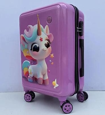 za svaki dan: Dečji kofer na točkiće – jednorog motiv - Tvrda školjka u ljubičastoj at lalafo.rs — 5 za svaki dan: Dečji kofer na točkiće – jednorog motiv - Tvrda školjka u ljubičastoj — 5