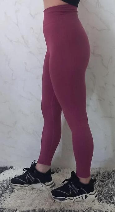 cista koza broj: Ženske sportske helanke – visoki struk, bešavne - Boja: ciklama/roze na lalafo.rs — 3 cista koza broj: Ženske sportske helanke – visoki struk, bešavne - Boja: ciklama/roze — 3