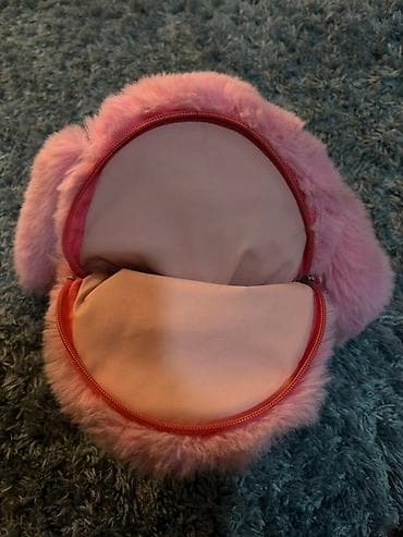 Plišana torba u obliku roze zeke - Materijal: mekano, pahuljasto na lalafo.rs — 3 Plišana torba u obliku roze zeke - Materijal: mekano, pahuljasto — 3