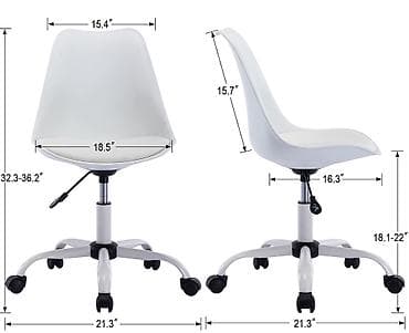 Office Furniture: Radna stolica na točkićima – bela - Moderan minimalistički dizajn sa at lalafo.rs — 7 Office Furniture: Radna stolica na točkićima – bela - Moderan minimalistički dizajn sa — 7