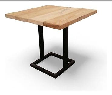 Industrijski klub sto – kombinacija punog drveta i metala - Ploča od na lalafo.rs Industrijski klub sto – kombinacija punog drveta i metala - Ploča od