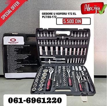 Set gedora alata u koferu – 172 delova (PLT/SS-172) - Komplet na lalafo.rs Set gedora alata u koferu – 172 delova (PLT/SS-172) - Komplet