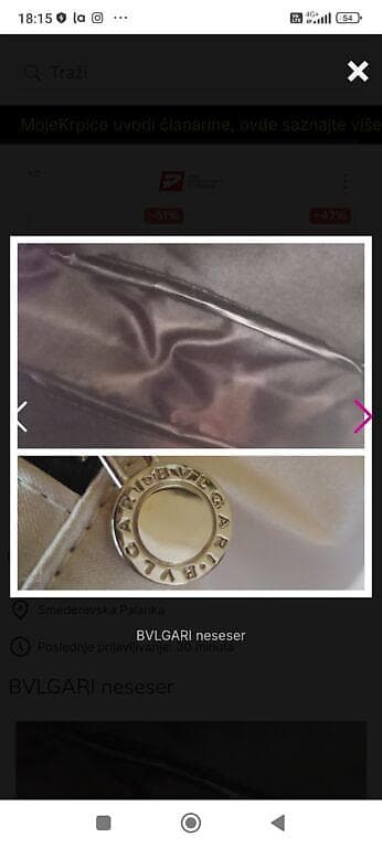 BVLGARI neseser 19x13x7cm. lep i praktičan na lalafo.rs — 4 BVLGARI neseser 19x13x7cm. lep i praktičan — 4