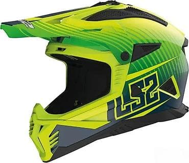 LS2 motocross kaciga – zelena/neon grafika - Tip: off-road / na lalafo.rs LS2 motocross kaciga – zelena/neon grafika - Tip: off-road /