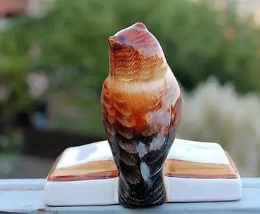 Mudra sova na knjizi - Vintage Bodrogkeresztur keramika. Ručno na lalafo.rs — 3 Mudra sova na knjizi - Vintage Bodrogkeresztur keramika. Ručno — 3