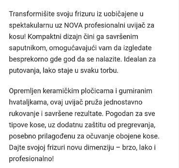 Presa za lokne
Samo 2 komada na stanju na lalafo.rs — 3 Presa za lokne
Samo 2 komada na stanju — 3