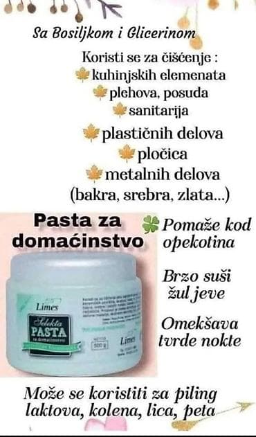 kozna jakna sa: Limes Selekta Pasta za domaćinstvo – GREEN-CLEAN TECHNOLOGIES, neto na lalafo.rs — 3 kozna jakna sa: Limes Selekta Pasta za domaćinstvo – GREEN-CLEAN TECHNOLOGIES, neto — 3