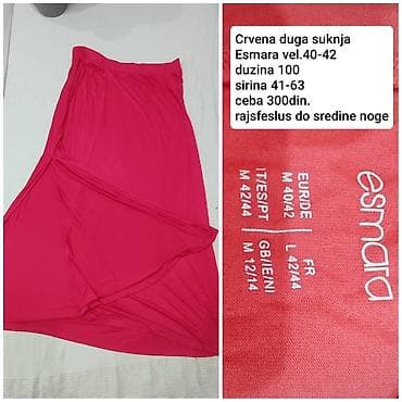 Crvena duga suknja Esmara - Boja: intenzivno crvena/ružičasta - na lalafo.rs — 4 Crvena duga suknja Esmara - Boja: intenzivno crvena/ružičasta - — 4