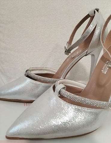 Srebrne ženske salonke na visoku štiklu – Perla by SLF’S - Elegantne na lalafo.rs — 2 Srebrne ženske salonke na visoku štiklu – Perla by SLF’S - Elegantne — 2