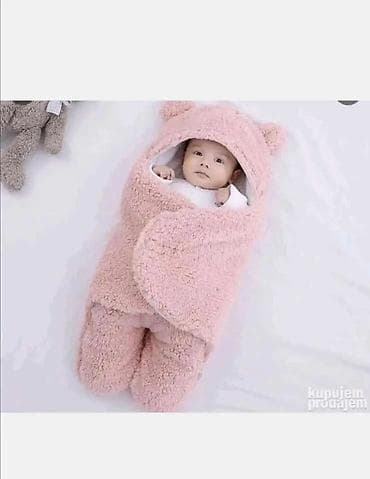 Topla bebina zimska “swaddle”/ćebence-sa-kapuljačom u obliku mede - na lalafo.rs — 1 Topla bebina zimska “swaddle”/ćebence-sa-kapuljačom u obliku mede - — 1