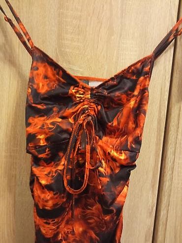 Haljina na bretele sa “flame” printom - Tanka, podesiva dupla na lalafo.rs — 2 Haljina na bretele sa “flame” printom - Tanka, podesiva dupla — 2