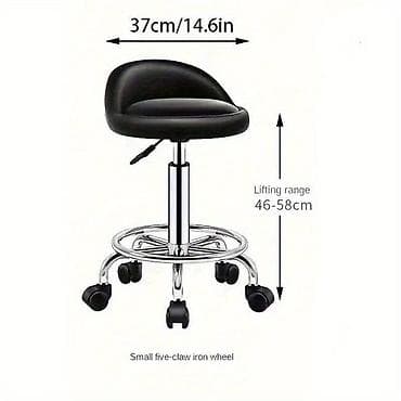 Office Furniture: Podesiva rotirajuća stolica na točkićima – crna - Ergonomsko sedište at lalafo.rs — 6 Office Furniture: Podesiva rotirajuća stolica na točkićima – crna - Ergonomsko sedište — 6