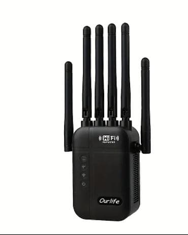 Wi‑Fi 6 repetitor/ekstender sa 6 antena – Ourlife, u crnoj i beloj na lalafo.rs — 2 Wi‑Fi 6 repetitor/ekstender sa 6 antena – Ourlife, u crnoj i beloj — 2
