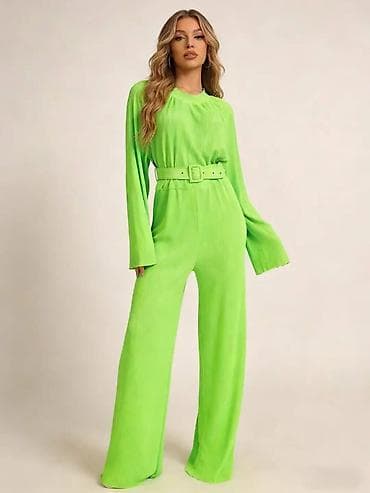 Ženski komplet – jednobojni kombinezon sa kaišem - Model: dugi na lalafo.rs — 1 Ženski komplet – jednobojni kombinezon sa kaišem - Model: dugi — 1