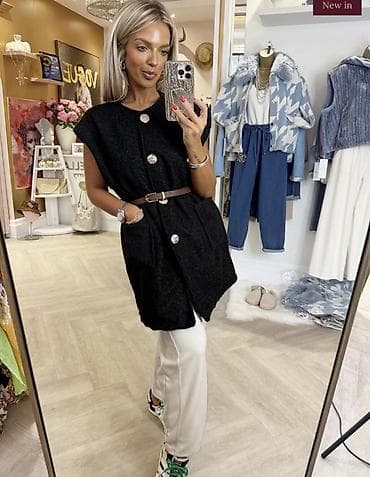 🔥Ženska bezrukavna prsluk-tunika sa krupnim dugmadima
✅Cena 2300 din na lalafo.rs — 4 🔥Ženska bezrukavna prsluk-tunika sa krupnim dugmadima
✅Cena 2300 din — 4