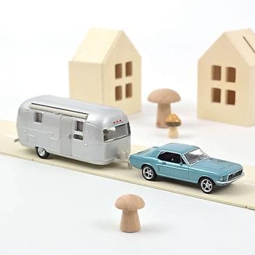 Art & Collectibles: 🚗 Ford Mustang 1968 Blue Metallic & Airstream Caravan – Norev at lalafo.rs — 1 Art & Collectibles: 🚗 Ford Mustang 1968 Blue Metallic & Airstream Caravan – Norev — 1