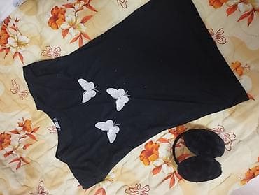 Crna ženska majica bez rukava sa aplikacijama leptira - Boja: crna - at lalafo.rs — 1 Crna ženska majica bez rukava sa aplikacijama leptira - Boja: crna - — 1