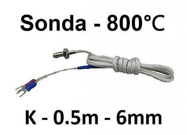 Termopar sonda tip K sa navojem M6 - Opseg merenja: do 800°C - Tip: K at lalafo.rs — 2 Termopar sonda tip K sa navojem M6 - Opseg merenja: do 800°C - Tip: K — 2