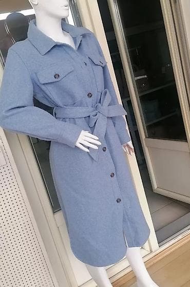 Ženski kaput u svetloplavoj boji, izrađena od mekane tkanine na lalafo.rs — 3 Ženski kaput u svetloplavoj boji, izrađena od mekane tkanine — 3