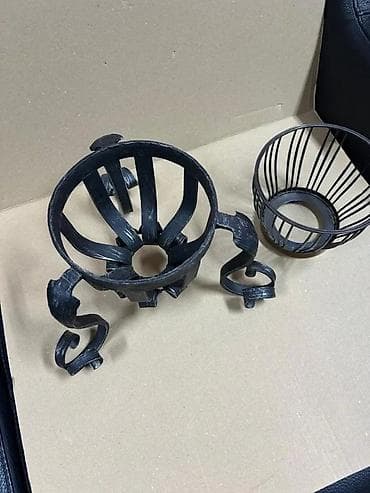 kom sa etiketom: Kovane gvozdene postolje/korpa za cveće - Materijal: kovan gvožđe at lalafo.rs — 6 kom sa etiketom: Kovane gvozdene postolje/korpa za cveće - Materijal: kovan gvožđe — 6