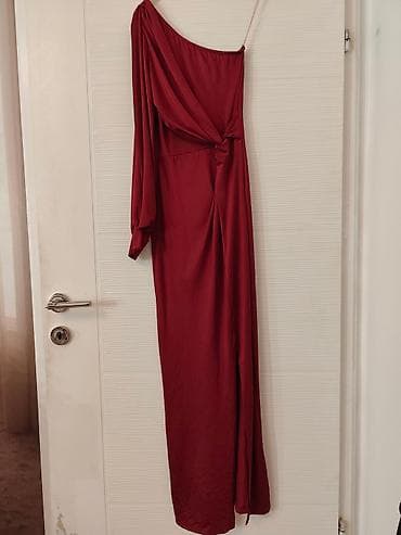 Elegantna duga crvena(bordo) haljina na jedno rame. NOVO. - Kroj na lalafo.rs — 1 Elegantna duga crvena(bordo) haljina na jedno rame. NOVO. - Kroj — 1