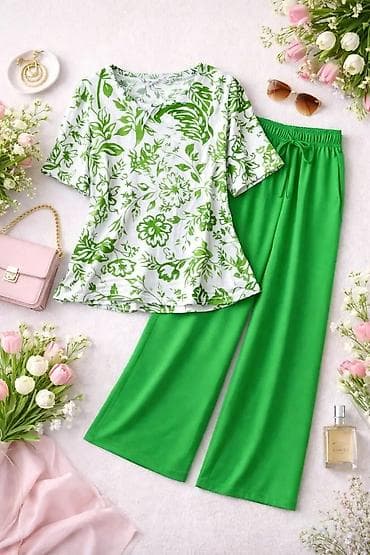 pantalone gina benotti: Ženski komplet – bluza i široke pantalone - Dvodijelni set sastavljen na lalafo.rs — 2 pantalone gina benotti: Ženski komplet – bluza i široke pantalone - Dvodijelni set sastavljen — 2