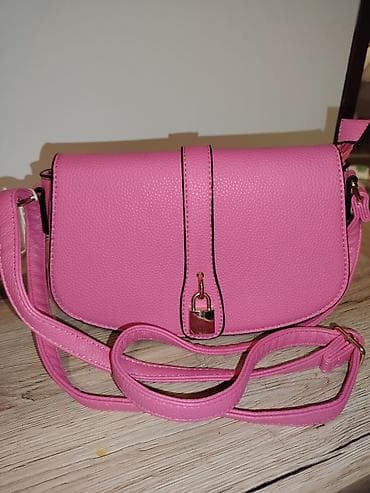 Ružičasta ženska torba preko ramena - Materijal: veštačka koža sa at lalafo.rs — 2 Ružičasta ženska torba preko ramena - Materijal: veštačka koža sa — 2