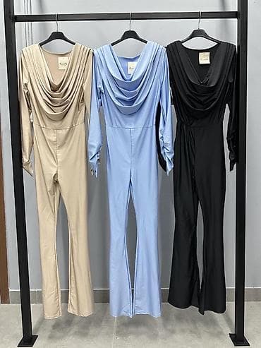 🔥Elegantni ženski kombinezon sa dugim rukavima i drapiranim na lalafo.rs — 4 🔥Elegantni ženski kombinezon sa dugim rukavima i drapiranim — 4