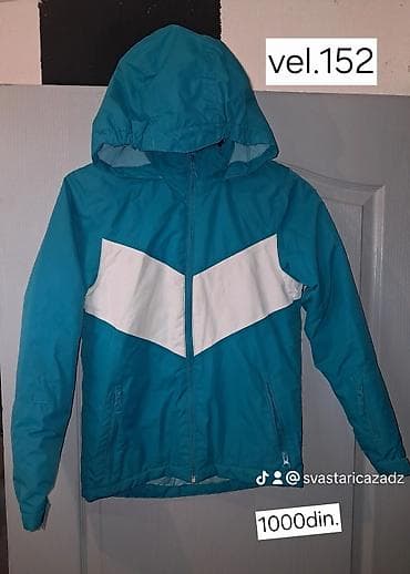 Dečja jakna Crane Kids – vel. 152 - Boja: tirkizna sa belim V prugama at lalafo.rs — 1 Dečja jakna Crane Kids – vel. 152 - Boja: tirkizna sa belim V prugama — 1