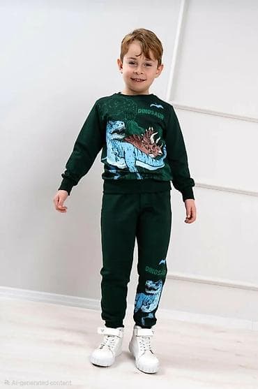 Dečiji komplet trenerke – dinosaurus motiv - Dvod elni set: dukserica na lalafo.rs — 1 Dečiji komplet trenerke – dinosaurus motiv - Dvod elni set: dukserica — 1