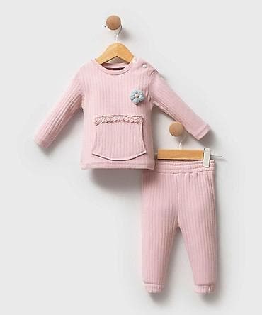 Dvodijelni komplet za bebe – džemper i helanke - Boja: puder roze - na lalafo.rs Dvodijelni komplet za bebe – džemper i helanke - Boja: puder roze -
