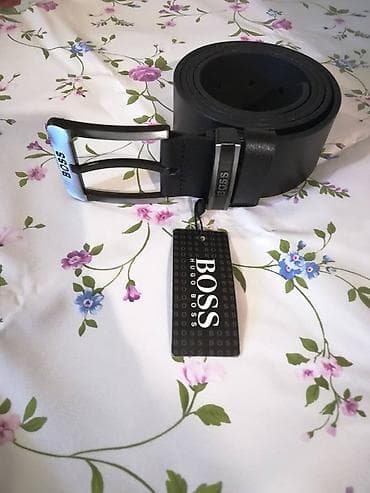 Novi muski kozni markirani kais Hugo Boss u crnoj boji. Zemlja porekla na lalafo.rs — 4 Novi muski kozni markirani kais Hugo Boss u crnoj boji. Zemlja porekla — 4