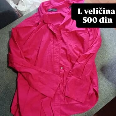 Košulja u jarkoj roze/fuksija boji, dugih rukava, klasičan kragnasti na lalafo.rs Košulja u jarkoj roze/fuksija boji, dugih rukava, klasičan kragnasti