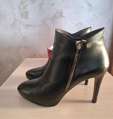 Ženske kožne gležnjače na štiklu - Materijal: prirodna koža spolja na lalafo.rs — 3 Ženske kožne gležnjače na štiklu - Materijal: prirodna koža spolja — 3