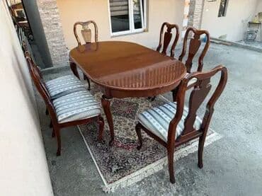 Stilske garniture: Stilski CHERRY trpezarijski sto i 6 stolica - ODLIČNO STANJE 🍽️✨ na lalafo.rs — 2 Stilske garniture: Stilski CHERRY trpezarijski sto i 6 stolica - ODLIČNO STANJE 🍽️✨ — 2