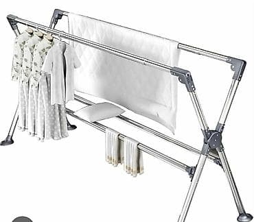 Stalak za sušenje veša sa teleskopskim šipkama. Stalak je dugačak 200 na lalafo.rs — 1 Stalak za sušenje veša sa teleskopskim šipkama. Stalak je dugačak 200 — 1