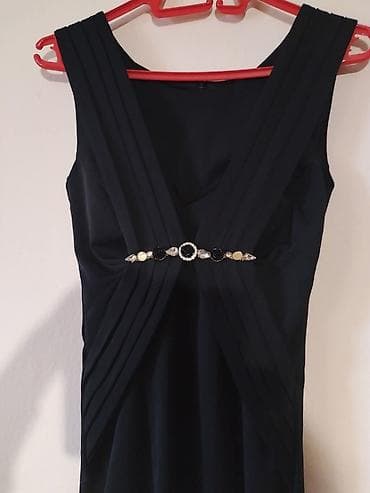 Elegantna duga crna haljina bez rukava. - Kroj: duga, blago sirena na lalafo.rs — 5 Elegantna duga crna haljina bez rukava. - Kroj: duga, blago sirena — 5