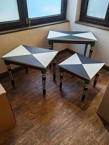 Set klub stocica od tri komada (3 dimenzije), rucni rad, koriscene na lalafo.rs — 1 Set klub stocica od tri komada (3 dimenzije), rucni rad, koriscene — 1