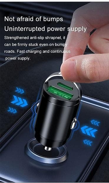 200W Mini Car Charger – Fast Charging 🚗⚡ • Podržava QC 3.0 & PD na lalafo.rs — 4 200W Mini Car Charger – Fast Charging 🚗⚡ • Podržava QC 3.0 & PD — 4