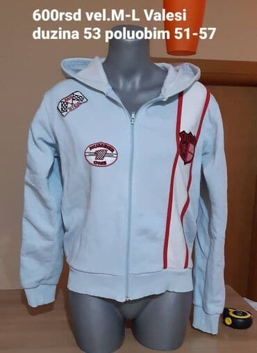 Valesi dukserica sa kapuljačom, model M/L. - Materijal: 70% pamuk na lalafo.rs Valesi dukserica sa kapuljačom, model M/L. - Materijal: 70% pamuk