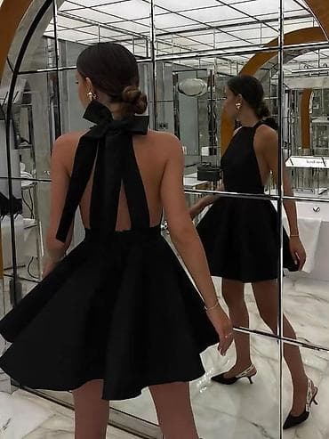 Kratka haljina sa otvorenim leđima i mašnom - Kroj: fit-and-flare na lalafo.rs — 4 Kratka haljina sa otvorenim leđima i mašnom - Kroj: fit-and-flare — 4